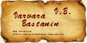 Varvara Baštanin vizit kartica